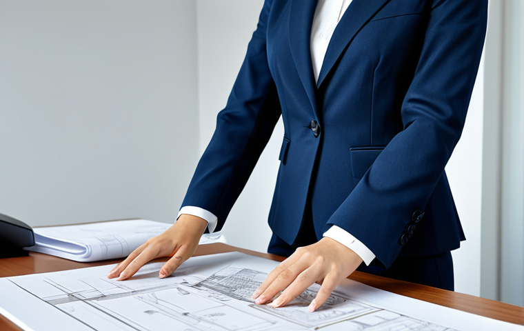 **

"A professional female architect in a modern office, wearing a tailored business suit, reviewing blueprints. Natural lighting, clean background, focused expression. Perfect anatomy, correct proportions, well-formed hands, proper finger count. Fully clothed, appropriate attire, professional, safe for work, high quality."

**