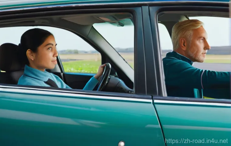 도로교통사 실기시험 준비를 위한 자료 - **Prompt 1: Futuristic Driving Test Experience**
A young adult, either male or female, is immers... 도로교통사 실기시험 준비를 위한 자료 - **Prompt 1: Futuristic Driving Test Experience**
A young adult, either male or female, is immers...
