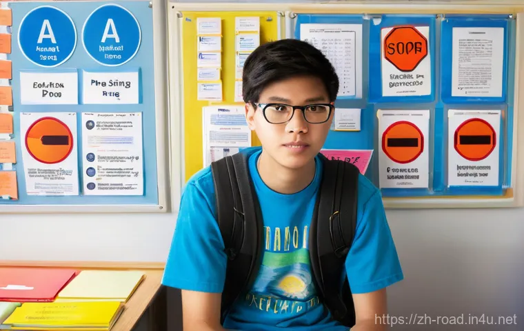 도로교통사 필기시험 대비 암기법 - **Prompt:** A young adult student, approximately 18-25 years old, sits at a clean, well-lit study de...