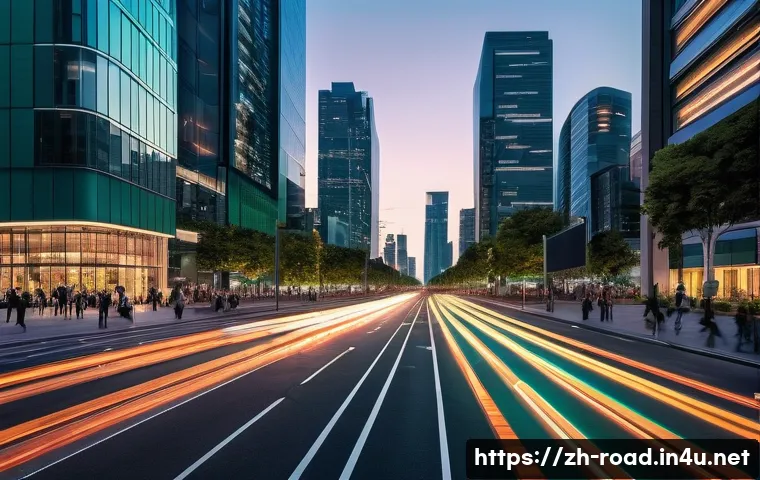 도로교통사 실무에서 활용 가능한 기술 - **Prompt 1: Seamless Urban Flow with Smart Traffic Lights**
    "A wide-angle, cinematic photograph ...