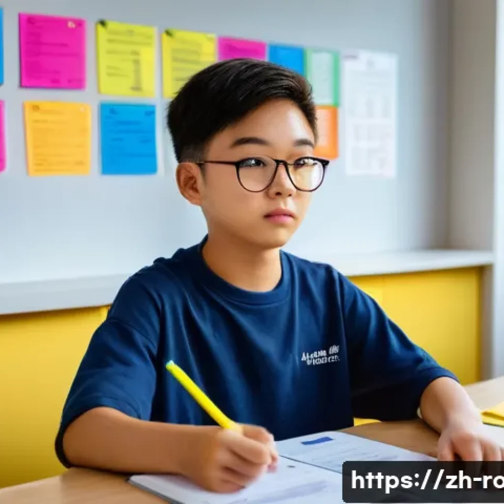 도로교통사 필기시험 합격률 높이는 법 - A diligent young student, appearing to be of East Asian descent, sits focused at a brightly lit, org...