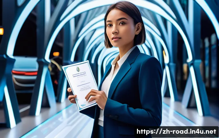 도로교통사 이직 시 자격증 활용 - **Prompt 1: The Career Gateway**
    A determined and confident young professional, female, in her l...