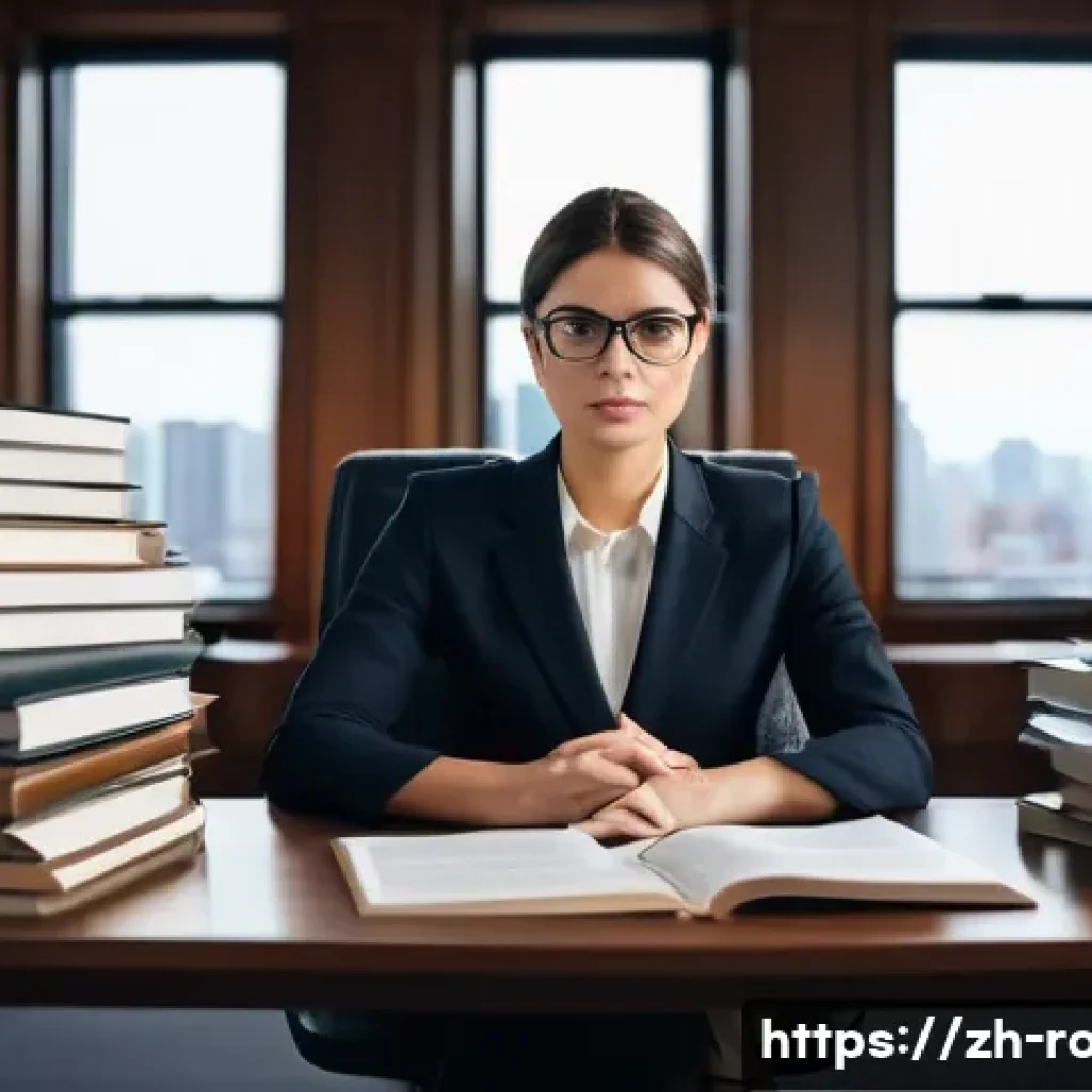 도로교통사 실무 과정의 난이도 - **Prompt:** A highly detailed, realistic image of a female legal professional, approximately in her ...