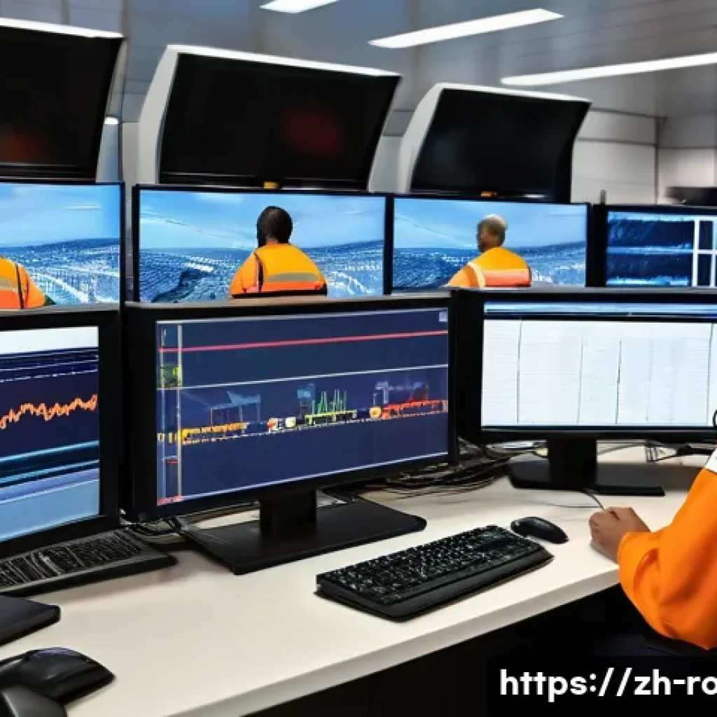 도로교통사 직무의 직업 만족도 - A busy urban traffic control center during rush hour, featuring a diverse group of professional traf...