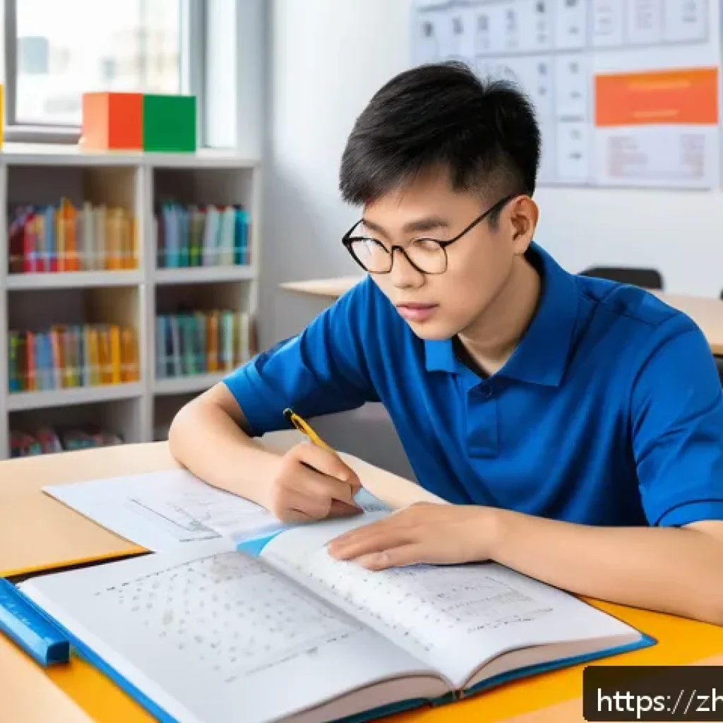 도로교통사 시험 준비를 위한 학습 방법 추천 - A detailed, modern study room scene showing a young Chinese adult sitting at a tidy desk with a larg...