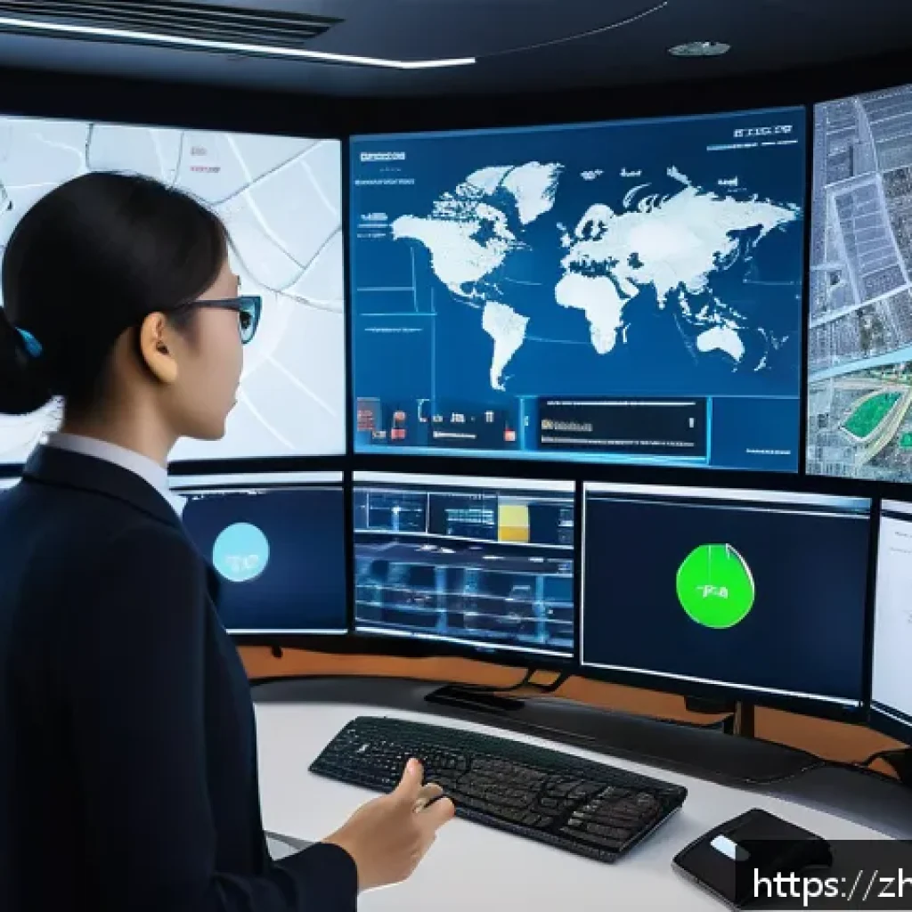 도로교통사 경력직으로의 성공적인 전환 - A modern smart traffic control room scene, showing a diverse team of young professionals collaborati...